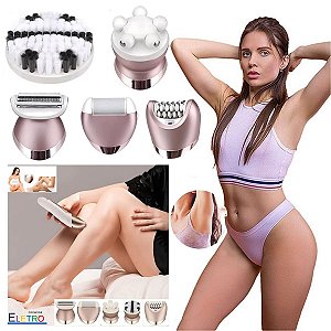 Depilador Feminino Kemei KM-8001 5 em 1 – Remove os Pelos Pela Raiz