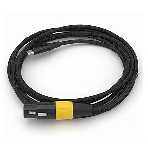 Cabo de Microfone Profissional XLR para USB-C – Compatível com Smartphones, TV, Rádio e Mídia Digital