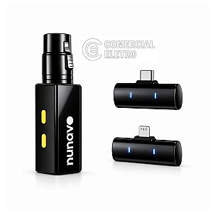 Adaptador Wireless Profissional para Microfone – Transforme Microfone com Fio em Sem Fio Para Androide e iOS