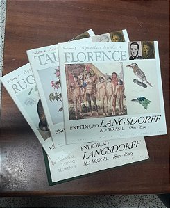 3 Vols. Caixa Expedição Langesdorff - Rugendas; Taunay; Florence