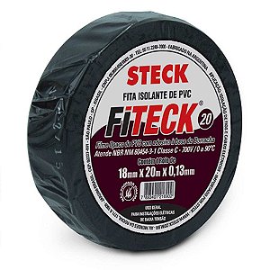 FITA ISOLANTE FITECK 18MM COM 20 METROS PRETA - STECK