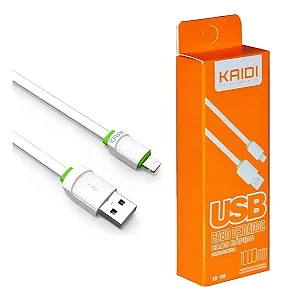 Cabo USB Kaidi Tipo C 1m Branco KD-306