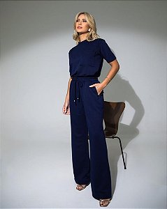 Closet Deluxe _ Conjunto Moleton Blusa e Calça | Marinho | 2023.054