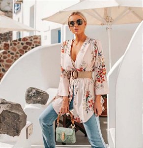 SANTORINI | KIMONO TÁLIA C/ CINTO Código: KM140903