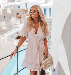 Bazar |VESTIDO MYKONOS - COR ROSA -  Código: SS905