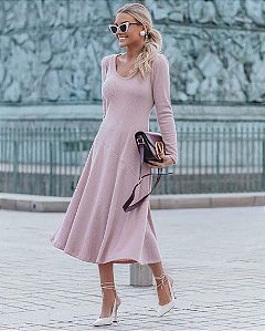 Bazar | L'AMOUR COLLECTION | VESTIDO MIDI MAIRIE ROSE Código: KM141165