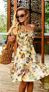 Bazar | VESTIDO CURTO ALEXANDRINA AMARELO | RIVIERA FRANCESA Código: KM141443