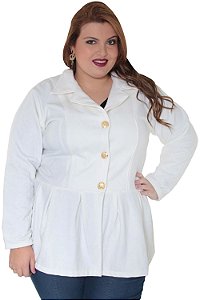 Casaco Plus Size Branco