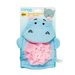 Esponja Infantil para Banho Hipopótamo - Clingo
