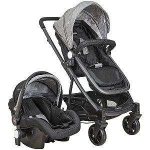 Carrinho Travel System Winner II Preto e Cinza - Kiddo