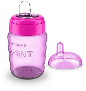 Copo Transição Bico Silicone 260 ml Rosa - Philips Avent