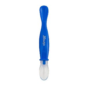 Colher Silicone Ponta Dupla Colors Azul - Clingo