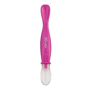 Colher Silicone Ponta Dupla Colors Rosa - Clingo