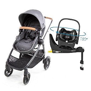 Carrinho Travel System Anna³ TS TRIO ISOFIX 360 Sparkling Grey - Maxi-Cosi