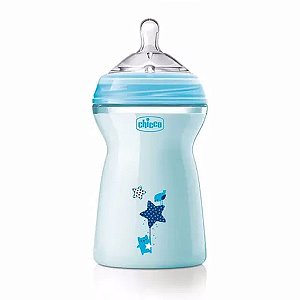 Mamadeira Step Up 6M+ 330ML Fluxo Rápido Chicco Azul