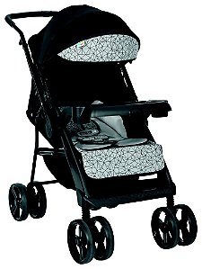 Carrinho de Bebê Joy II Tutti Baby Preto e Cinza