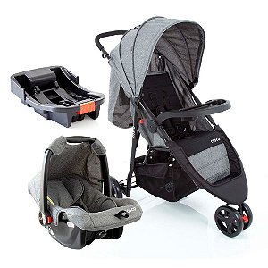 Travel System Jetty 3.0 Trio Cosco - Cinza Mescla