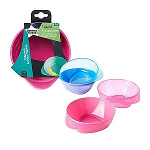 Kit 4 Pratos Fundos Easy Scoop - Tommee Tippee - Razzle Dazzle Rose/Amethyst