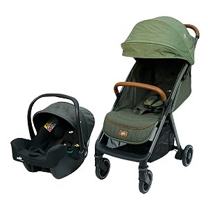 Carrinho de Bebê Combo Parcel Verde Pine com Bebê Conforto I-snug Shale Joie