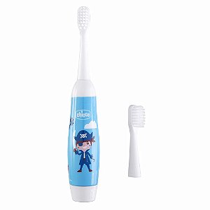 Escova De Dentes Elétrica Chicco 3A+ Azul - Ganhe Refil para Escova de Dente Elétrica - Chicco