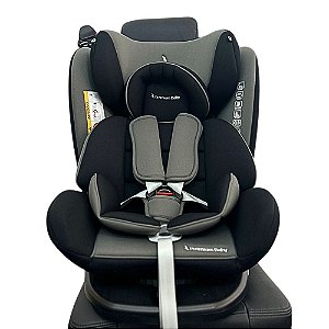 Cadeirinha para Carro Murphy Lux 360º Preta e Cinza Premium Baby