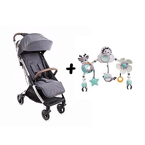Carrinho de Bebê Eva Luxe Maxi-Cosi Twilic Grey + Arco Sunny Stroll