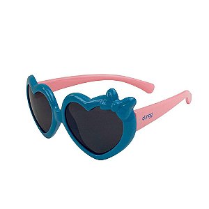 Óculos Escuros Coração Azul e Rosa - Clingo