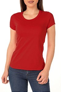Camiseta Feminina Lisa Vermelha