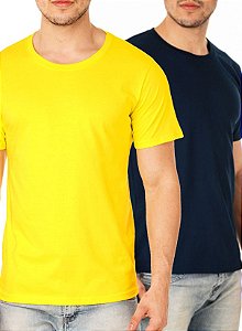 Kit com 50 Camisetas Lisas Masculina