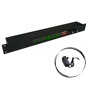 Vu meter montado em caixa padrão rack 19