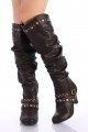 Bota Feminina Cano Longo Estilo Cowboy Tamanho 33 Importada!