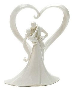 Casal De Noivinhos Topo De Bolo Em Porcelana - Importado!!
