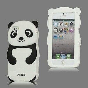 Capa De Silicone Panda 3D - Iphone 5 / 5S