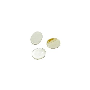 12-0254 - Pacote com 1000 Madrepérolas Marfim Chaton Oval 8mmx6mm (sem furo)