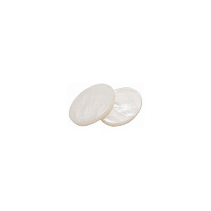 12-0227 - Pacote com 100 Madrepérolas Marfim Chaton Oval 10mmx14mm (sem furo)