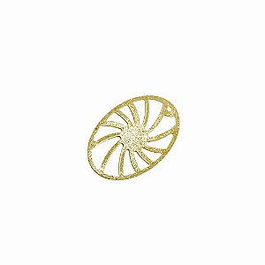 01-1877 - 1/2Kg de Estamparia Diamantada Oval Espiral 18mmx27mm