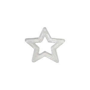 05-0634 - Pacote com 1 Kg de Acrílico Cristal Estrela Pingente 49mm