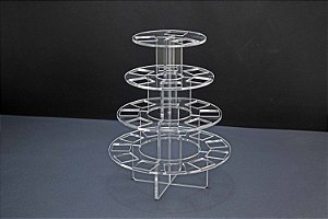 Torre para macarons 100% Acrilico -  04 Andares