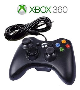 Controle Video Game Xbox 360 Pc Com Fio Joystick Manete X360