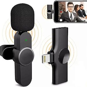 Microfone Lapela Wireless Sem Fio Para iPhone