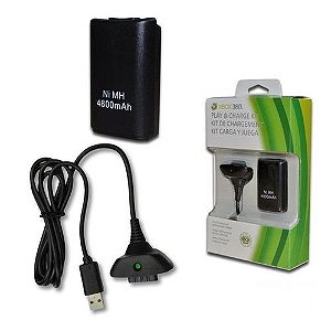 Carregador P Controle Sem Fio Xbox 360 Cabo Usb Play Charge