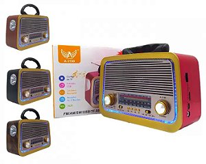 Rádio Retro  Vintage Am Fm Sw Usb Bluetooth
