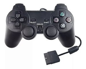 Controle Doubleshock Playstation 2 PS2 Com Fio