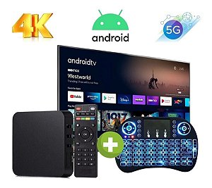 Tv Box 4k + Mini Teclado Brinde