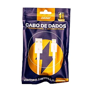 Cabo Carregador USB para Lightning Danx 2 metros