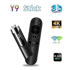 Tv Stick Transforma Em Smart Y9 M98 Android 11 4k Wi-fi Hdmi Cor Preto