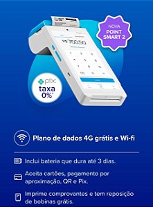 Maquininha Point Smart 2 A Máquina De Cartão Do Mercado Pago 4G Nfc