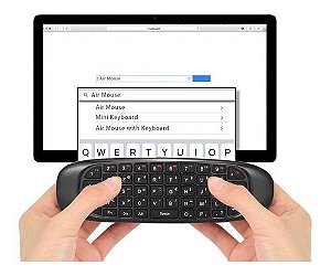 Controle Mini Teclado Sem Fio Air Mouse Recarregável Tv Box