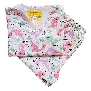 Pijama Infantil Flanelado - 4 ao 8 - Dinos Candy