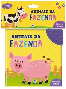 Livro de Pano com Mordedor - Animais da Fazenda